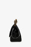 Pre-loved Chanel™ 2022+ Black Patent Leather Quilted Frame Clutch Flap with Chain