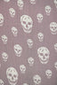 Alexander McQueen Burgundy Sheer Silk Skull Scarf