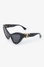 Pre-loved Chanel™ Black Cat Eye CC Sunglasses GHW
