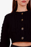 Loulou Studio Black Abaco Cropped Cardigan Size M