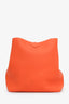 Longchamp Orange Leather Le Roseau Bucket Bag