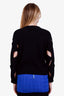 Valentino Black Virgin Wool Diamond Cut-Out Sweater Size XS