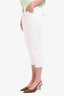 Miu Miu White Contrast Stitch Capri Jeans Size 28