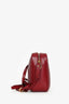 Saint Laurent Red Leather Lou Crossbody Camera Bag