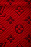 Louis Vuitton Red Wool Monogram Logo Rectangle Scarf