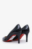 Christian Louboutin Black Patent Leather Round Toe Pumps Size 37