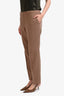 Gucci Taupe Wool Blend Tapered Trousers 48