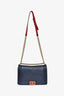 Pre-loved Chanel™ 2013-14 Navy Lambskin Embossed Medium Cube Boy Shoulder Bag