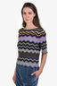 Ronny Kobo Green/Purple Quartz Knit Top Size L