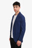 Loro Piana Blue Cotton Silk Single-Breasted Blazer Size 50 Mens