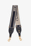 Christian Dior Navy Oblique Jacquard Studded Guitar Strap