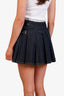 Burberry Dark Blue Denim Kilt Mini Skirt Size 2