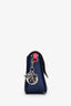 Christian Dior 2015 Navy/Pink Leather Diorissimo Promenade Envelope Pouch Crossbody
