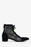 Christian Dior Black Suede Mesh Net Booties Size 39