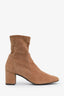 Stuart Weitzman Brown Suede Block Heel Ankle Boots Size 8.5