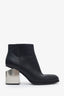 Alexander Wang Black Leather Gabi Ankle Boots Size 37.5