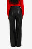 Mother Black Leather Pleated Wide Leg Trousers Size 24
