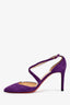 Christian Louboutin Purple Suede Criss Cross Strap Heels Size 39