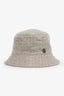 Maison Michel Pink/Green Tweed Bucket Hat Size L