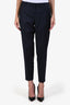 Fabiana Filippi Navy Wool Monili Pocket Detail Slim-Fit Trousers Size XS