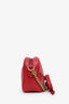 Gucci Red Leather GG Marmont Small Camera Bag
