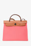 Hermès 2017 C Rose Pourpre Canvas Leather Herbag 31