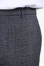 Gucci Black/White Wool Slim Fit Trousers Size 48