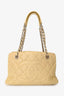 Pre-loved Chanel™ 1997 99 Light Yellow Caviar Interlocking CC Timeless Petit Shopper Tote Bag