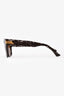 Bottega Veneta Brown Intrecciato Mitre Square Sunglasses