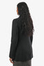 Alexander Wang Black Wool Blend Zipper Detail Jacket Size 4