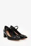 Valentino Black Patent VLogo Signature Mary Jane Pumps Size 38