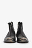Golden Goose Black Leather Embroidered Western Boots Size 38.5