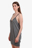 Erika Cavallini Semi Couture Grey Wool Cashmere Sweater Tank Dress Size L