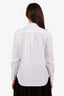 Comme des Garcons White/Black Sheer Frills Long Sleeve Shirt Size S