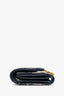 Christian Dior 2021 Navy Oblique Jacquard Saddle 'Lotus' Wallet