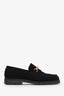 Mocassins Gucci en daim noir à détail bambou, pointure 36,5