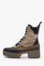 Louis Vuitton Brown Suede Leather Monogram Laureate Desert Boots Size 37.5