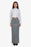 Alessandra Rich Grey Wool Maxi Skirt Size 36