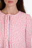 Pre-Loved Chanel™ 2016 Pink Cotton Blend High Low Neck Tie Blazer Size 40