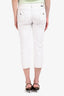 Miu Miu White Contrast Stitch Capri Jeans Size 28