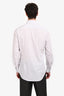 Valentino White/Blue Pinstripe Cotton Shirt Size 40 Mens