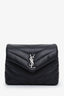 Saint Laurent Black Leather Matelasse Loulou Toy Crossbody Bag