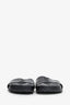 Saint Laurent Black Leather Logo Slides Size 37.5