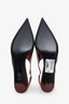 Gucci Red Patent Chain-Embellished Signoria 45MM Slingback Pumps Size 42