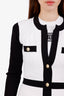 L'Agence Black/White Long Sleeve Button Up Cardigan Size XS