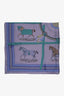 Hermès Purple/Multicolour Silk Couvertures Et Tenues De Jour Scarf Size 90cm