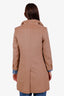 Max Mara Studio Brown Virgin Wool Mid Single Breasted Jacket Size 6