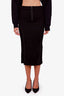 Off-White Black Zippered Midi Skirt Size 42