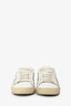 Saint Laurent White/Silver Leather Star Low Top Sneakers Size 39