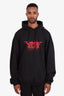 Vetements AW17 Black Heavy Metal Tour Logo Hoodie Size L Mens